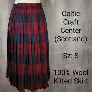 SEASON SALE! 100% Wool Kilted Skirt from Celtic Craft Ctr Edinburgh, Sc…